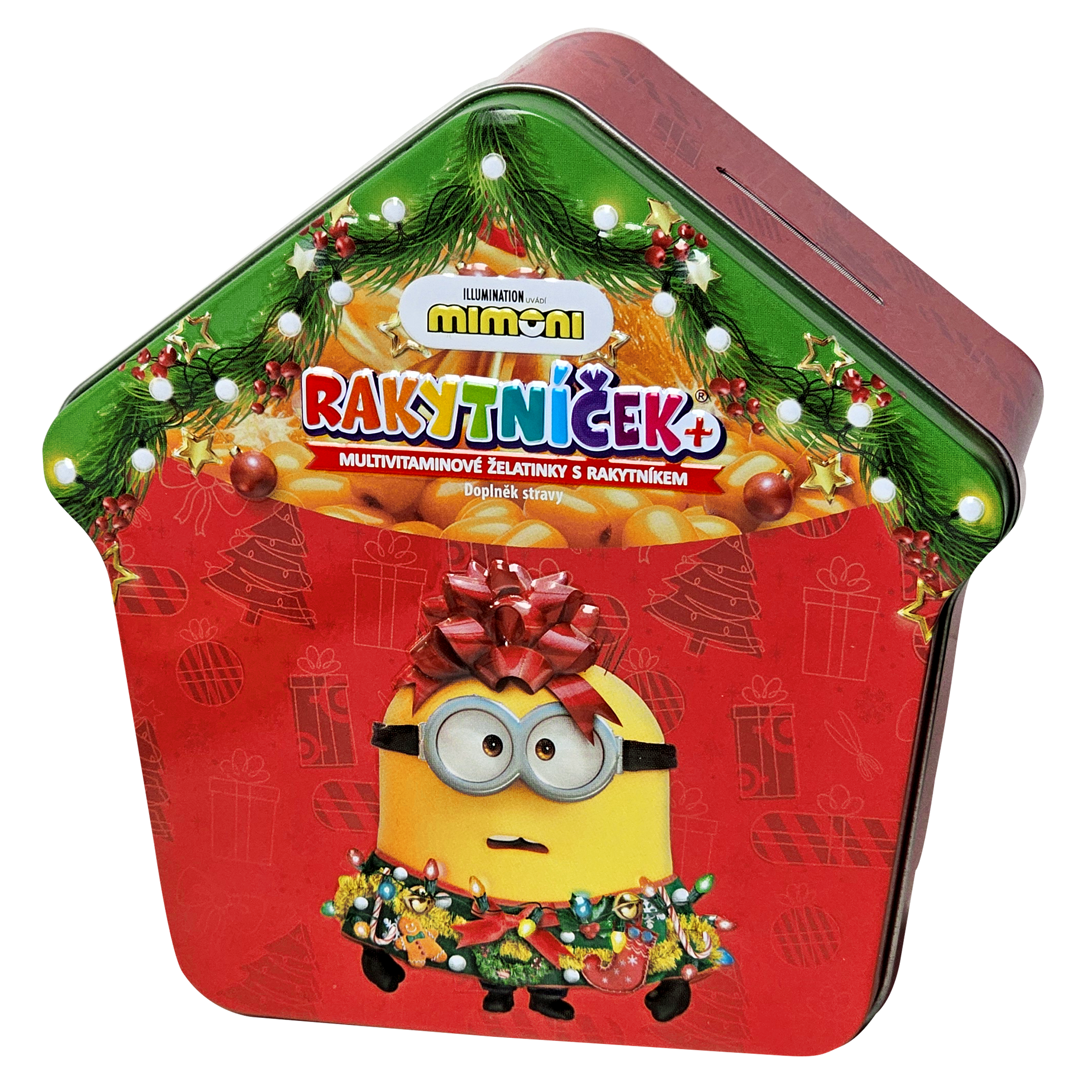 RAKYTNÍČEK+ želatínky - Vianočný domček Mimoni